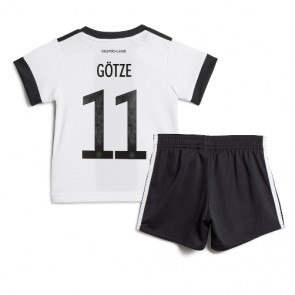 Njemačka Mario Gotze #11 Domaci Dres za Dječji SP 2022 Kratak Rukavima (+ kratke hlače)